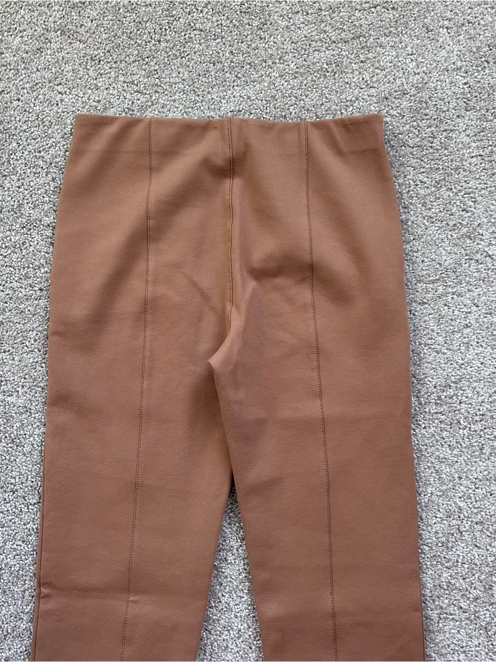 Maeve by Anthropologie Brown Back Slit Ponte Leggings Pants Seam Detail XXS - Picture 6 of 9